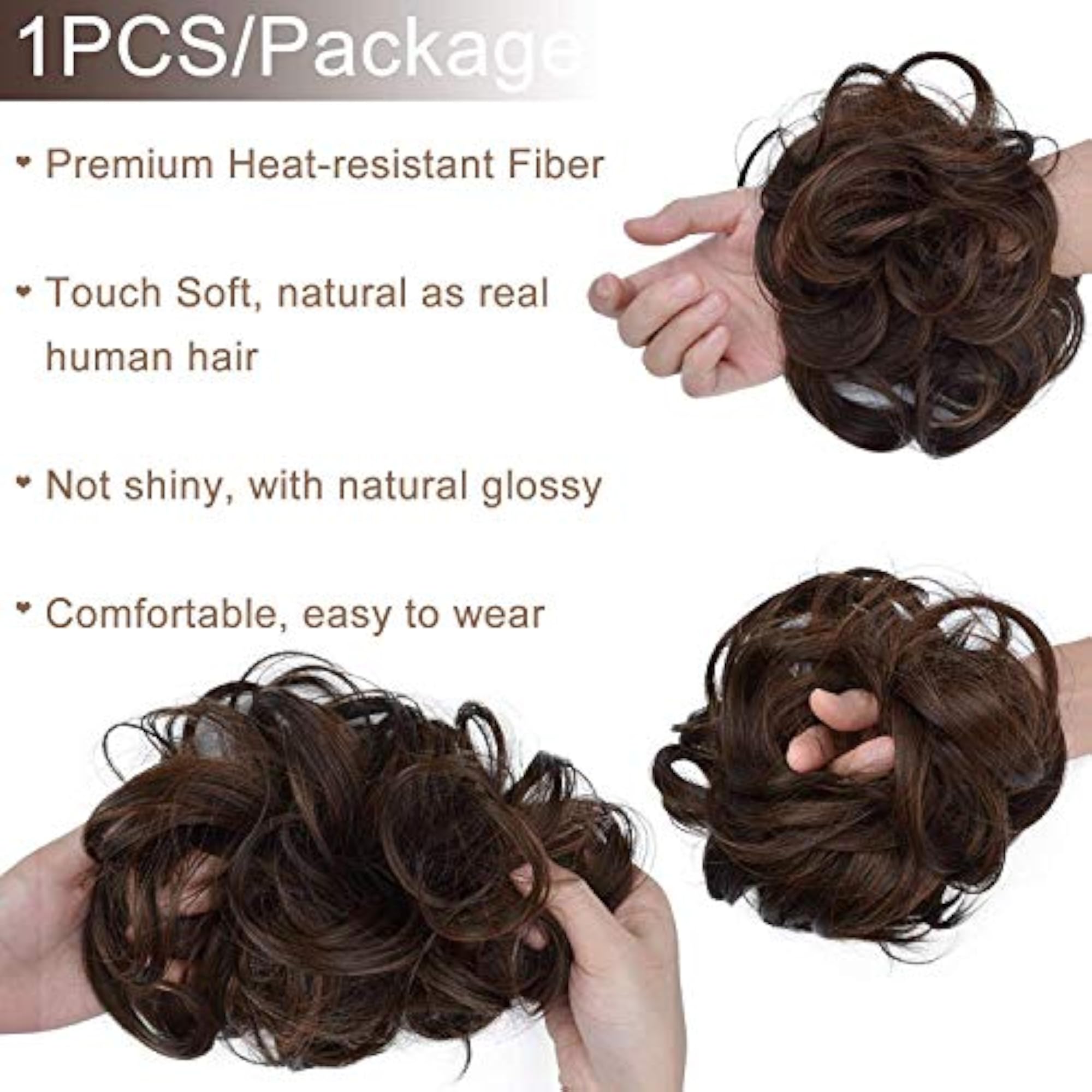 Synthetic Bun Extension for Women and Girls